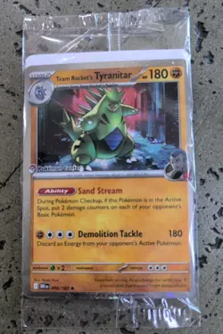 Team Rockets Tyranitar Destined Rivals Promo Card 096/182 Pokemon Center - Image 1