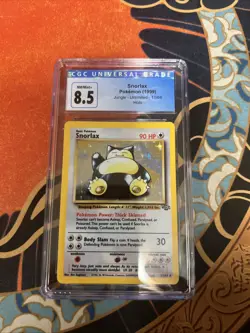 Snorlax Jungle Unlimited 1999 Pokemon Card CGC 8.5 Holo - Image 1