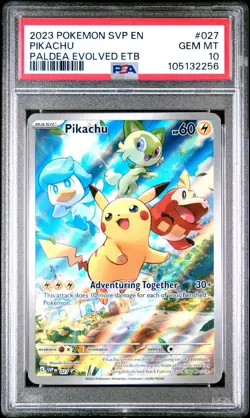 Pikachu 027 Sv: Scarlet & Violet Promo Cards Holo PSA 10 - Image 1