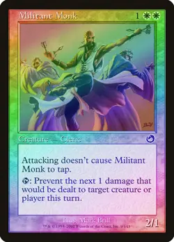 Militant Monk FOIL Torment NM White Common MAGIC THE GATHERING CARD ABUGames - Image 1