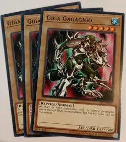 Yu-Gi-Oh! Invasion Of Chaos 3X Giga Gagagigo Common Card IOC-EN056 NM 25th Anniv - Image 1