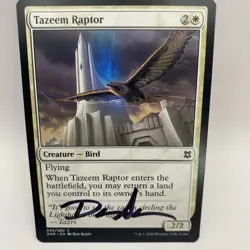 Tazeem Raptor Card Signed By Dan Scott MTG Artist Proof - Image 1