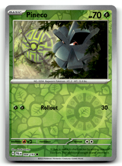 Pokemon TCG - Pineco 004/193 - Reverse Foil - Scarlet Violet Paldea Evolved - Image 1