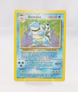 Pokemon Card Blastoise Base Set Holo Rare 02/102 MP 1999 English - Image 1