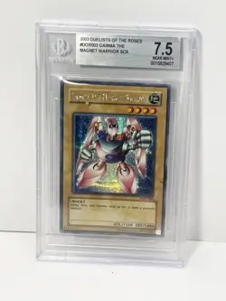 Yu-gi-oh! Gamma The Magnet Warrior Card Becket Graded 7.5 NM Game - Image 1