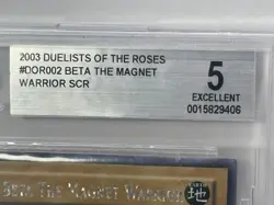 Yu-gi-oh! Beta The Magnet Warrior Card Becket Graded 5 EX DOR-003 Game - Image 2