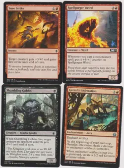 GOBLIN -GREMLIN RED/BLACK DECK 40 CARDS N-MINT MTG MAGIC NEW M-48 - Image 1