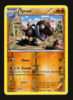 Pokemon TCG Tyrunt XY Furious Fists 61 Reverse Holo LP-MP Card - Image 1