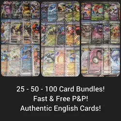 100x Pokemon Cards Bundle Joblot Ultra Rare VMAX OR VSTAR V EX Holo Shiny - Image 1