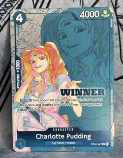 One Piece Card Game TCG - Charlotte Pudding (OP06-047) English Winner Card - Image 1