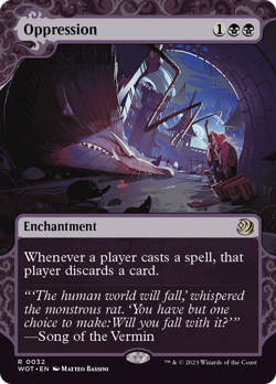 Oppression - WOT #32 | NORMAL | NM | MTG | BORDERLESS | FULL ART | SHOWCASE - Image 1