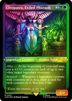MTG FOIL Cleopatra, Exiled Pharaoh Foil Etched - Assassin's Creed #233 - Image 1