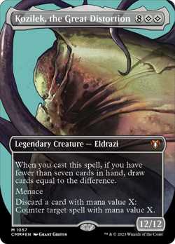 Kozilek, the Great Distortion (Borderless Textured Foil Frame Break) [Commander - Image 1
