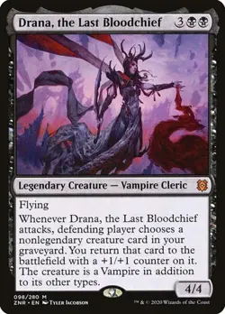 Drana, the Last Bloodchief - Foil Zendikar Rising LP MTG - Image 1