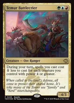 Temur Battlecrier - Foil Bundle Promo TDM LP MTG - Image 1
