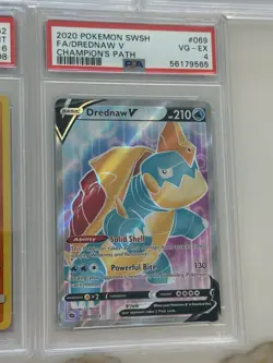 Pokemon PSA Mixed Graded Lot Slowbro Kabu Garchomp Drednaw V - Image 2