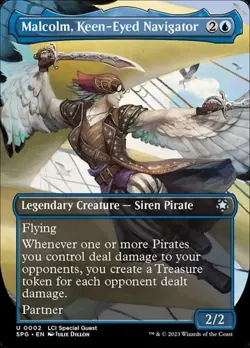 Malcolm, Keen-Eyed Navigator - Foil Extended Art SPG LP MTG - Image 1