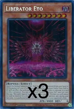 3X Yugioh Liberator Eto SUDA-EN023 Secret Rare 1st Edition NM - Image 1