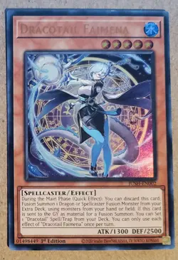 Yugioh! - Dracotail Faimena - Ultra Rare - JUSH-EN002 - 1st Edition - NM/M - Image 1