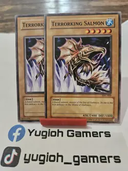 Yu-Gi-Oh Terrorking Salmon X2 IOC Common Light Played - Image 1