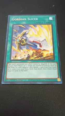 Yugioh! Alliance Insight Gordian Slicer ALIN-EN066 Secret Rare 1st Ed NM - Image 2