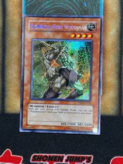Yugioh Elemental Hero Woodsman PP02-EN004 Secret Rare LP - Image 1