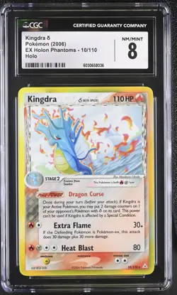 CGC 8 Kingdra 2006 EX Holon Phantoms 10/110 Holo Pokemon Card psa - Image 1
