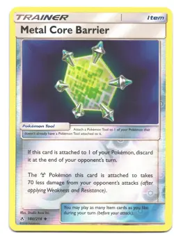 Metal Core Barrier - 180/214 - Unbroken Bonds - Reverse Holo - Pokemon Card - NM - Image 1