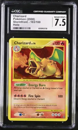CGC 7.5 Charizard 2008 Stormfront 103/100 Holo Pokemon Card - Image 1