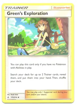Green's Exploration - 175/214 - Unbroken Bonds - Pokemon Card - NM - Image 1