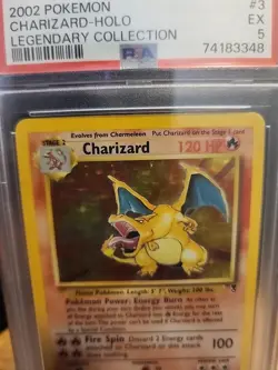 Pokemon TCG Charizard Holo Rare Card 3/110 Legendary Collection - Image 2
