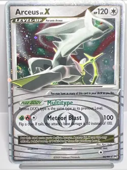 Arceus LV. X 95/99 LEVEL-UP Holo Rare Pokemon Card 2009, SWIRL! LP- - Image 1