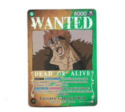 One Piece Card Game Eustass "Captain" Kid SP OP01-051 SR Wanted Poster Card NM - Image 1