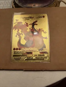 Pokemon Charizard VMAX - Gold Foil Card HP350 143/293 Fan Art - Image 1