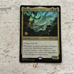 MTG MIIRYM, SENTINEL WYRM Foil Prerelease CL Battle for Baldurs Gate - Image 1