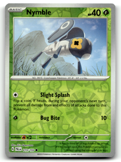 Pokemon TCG - Nymble 019/193 - Reverse Foil - Scarlet Violet Paldea Evolved - Image 1