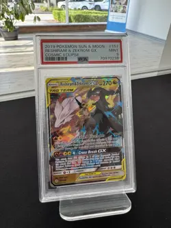 Reshiram & Zekrom GX 036/049 RR Dream League Pokemon Card TCG PSA 9 Mint - Image 1