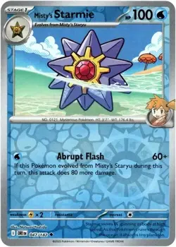 Misty's Starmie 47/182 Pokemon Sv10: Destined Rivals Reverse Holo - Image 1