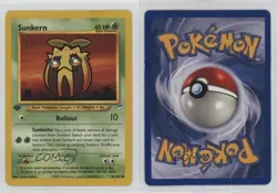 Sunkern 1st Ed. Pokemon Neo Destiny #83 2002 sq1 - Image 3