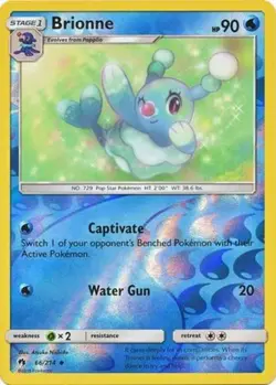 Moderately Played, English Pokemon Reverse Holo Brionne - 66/214 - Uncommon - Re - Image 1