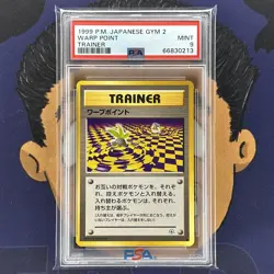 PSA 9 MINT 1999 Pokemon Japanese Gym 2 WARP POINT TRAINER VINTAGE HTF - Image 2