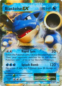 Lightly Played, English Pokemon Holo Blastoise - EX - 21/108 - Holo Rare ex XY - - Image 1