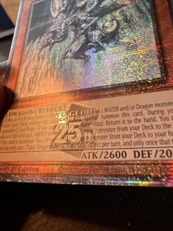 TIDAL, DRAGON RULER OF WATERFALLS QUARTER CENTURY SECRET RARE RA03-EN009 YUGIOH - Image 4