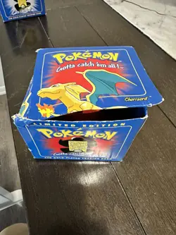 Pokemon CHARIZARD 23k Gold Plated Trading Card Vintage 1999 Burger King Blue Box - Image 1