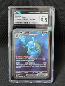 2023 Pokemon Blastoise EX 151 Scarlet Violet 200/165 Card Graded CGC 9.5 - Image 1