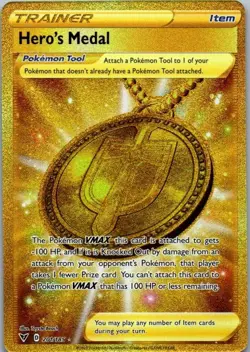 Hero's Medal - 201/185 - Pokemon Vivid Voltage Sword Shield Secret Rare Card NM - Image 1