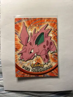 Nidorino #33 Topps Black Logo Pokemon TV Animation Edition Series 1 Vintage Card - Image 1