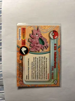 Nidorino #33 Topps Black Logo Pokemon TV Animation Edition Series 1 Vintage Card - Image 2