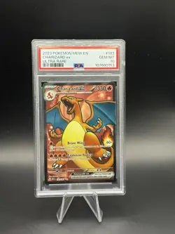 Pokemon TCG Charizard EX Ultra Rare Card 183/165 Scarlet and Violet 151 PSA 10 - Image 1