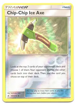 Chip-Chip Ice Axe - 165/214 - Unbroken Bonds - Reverse Holo - Pokemon Card - NM - Image 1